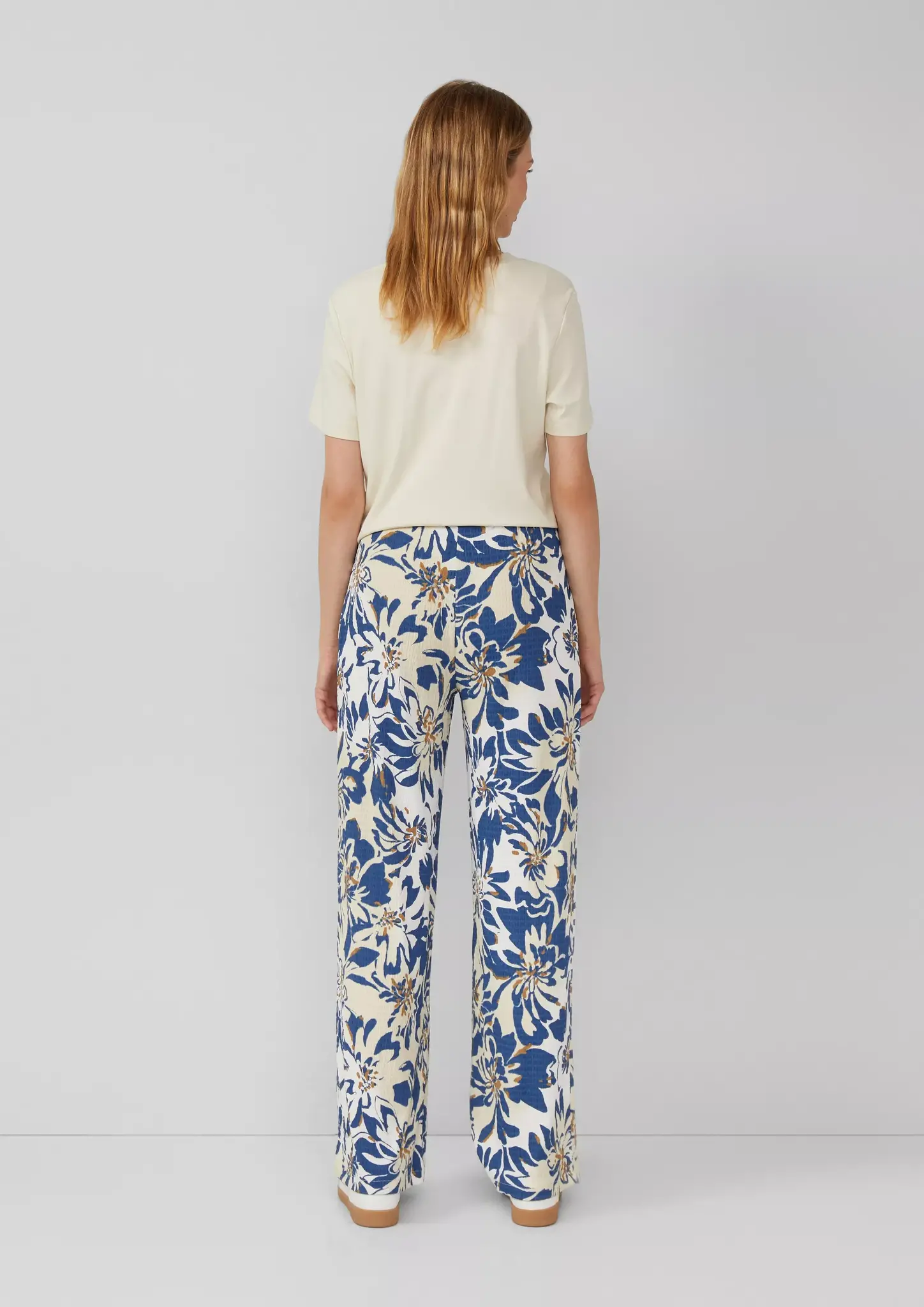 S. Oliver Print Hose - Crème