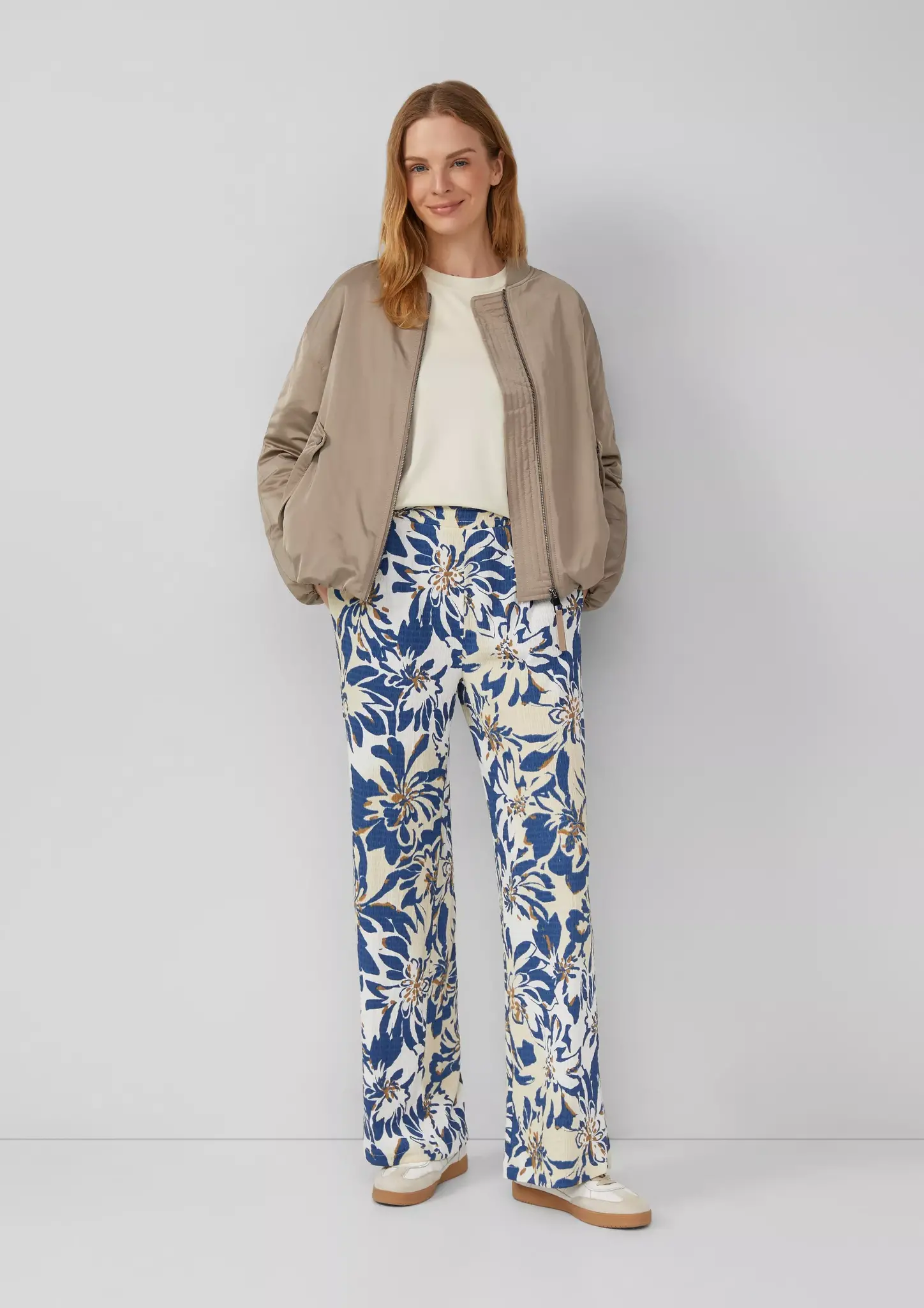 S. Oliver Print Hose - Crème