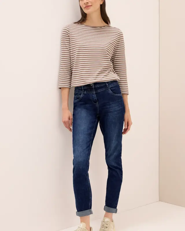 Cecil Jeans im Slim Fit Toronto - Mid Blue Used Wash