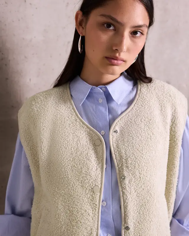 Street One Studio Wollen Gilet - Soft Fawn Beige