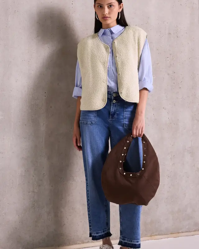 Street One Studio Wool Look Cardigan - Soft Fawn Beige