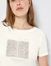 Street One T-Shirt met Artwork - Off White
