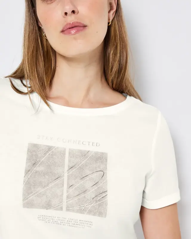 Street One T-Shirt with Artwork - Off White
