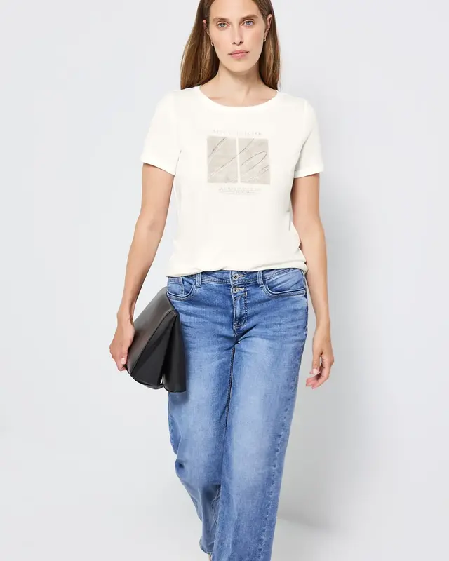 Street One T-Shirt mit Artwork - Off White