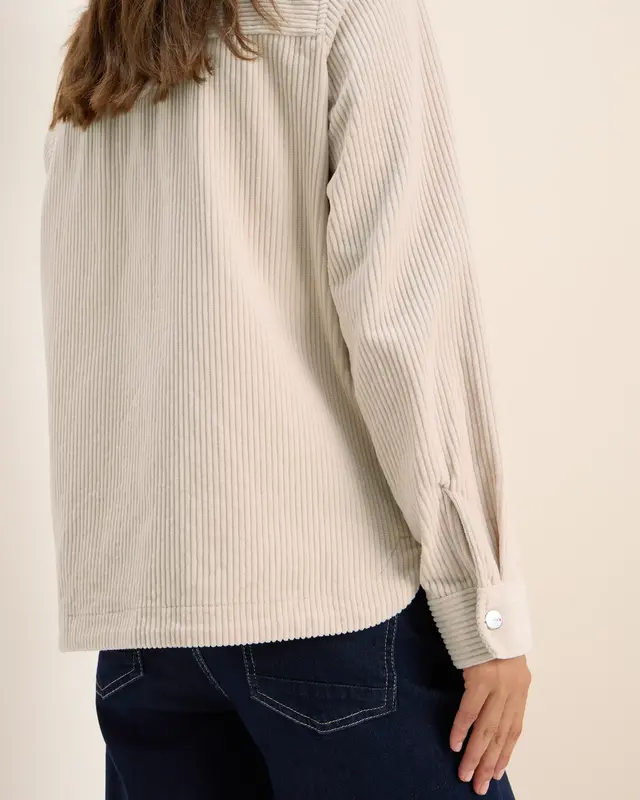 Cecil Corduroy Blouse - Oat Milk Beige