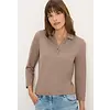 Poloshirt mit Knopfdetail - Natural Taupe