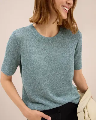 Cecil Lichtgewicht Shirt Gebreide Look - Jewel Green