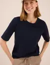 Cecil Soft Cupro Touch Shirt - Urban Dark Blue