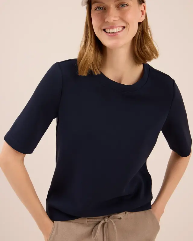 Cecil Softes Cupro Touch Shirt - Urban Dark Blue