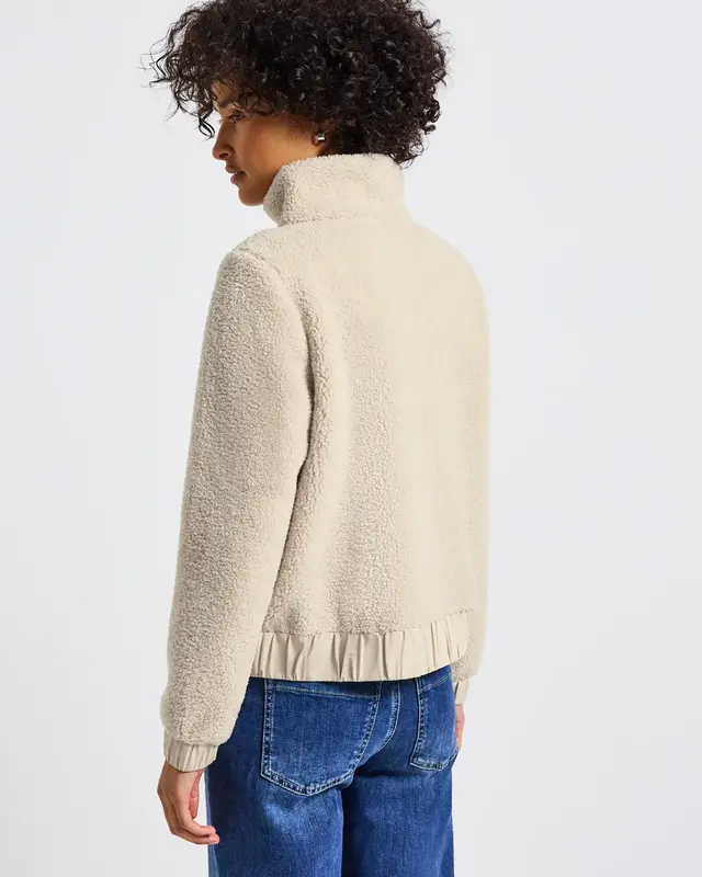 Street One Short Teddyjacket - Savannah Sand | - Cotton Blues