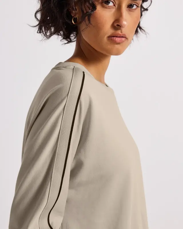 Street One Shirt mit Gallonstreifen - Morning Beige