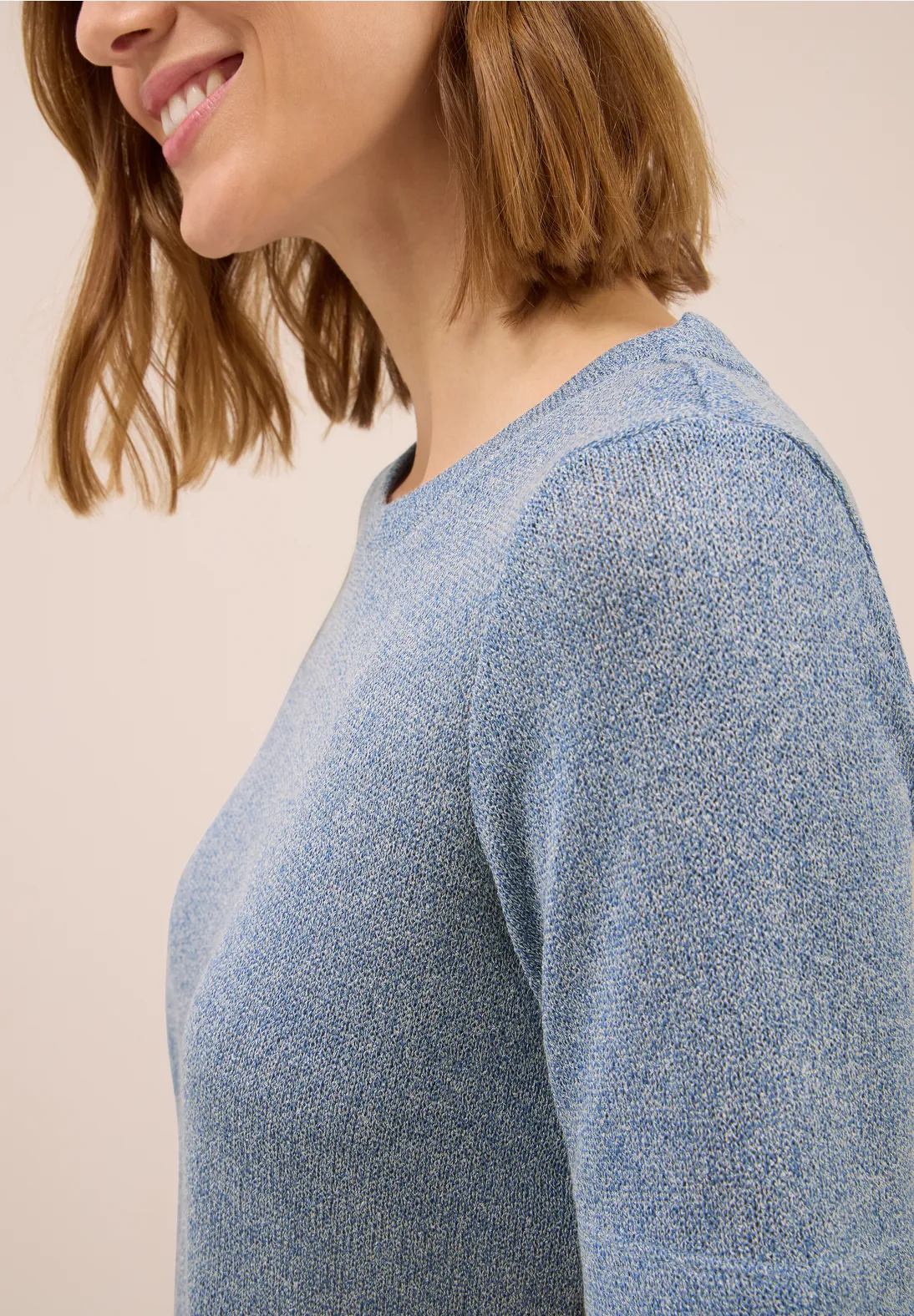 Cecil Leichtes Strick-Look Shirt - Light Sky Blue