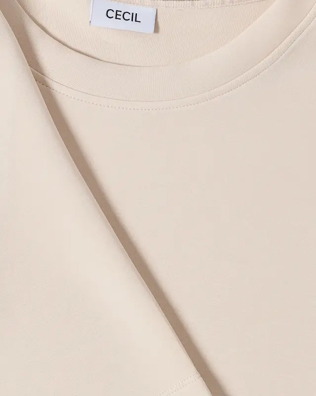 Cecil Soft Cupro Touch Shirt - Oat Milk Beige