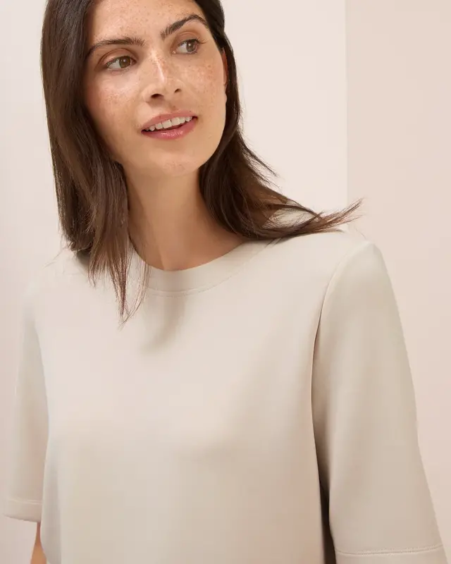 Cecil Soft Cupro Touch Shirt - Oat Milk Beige