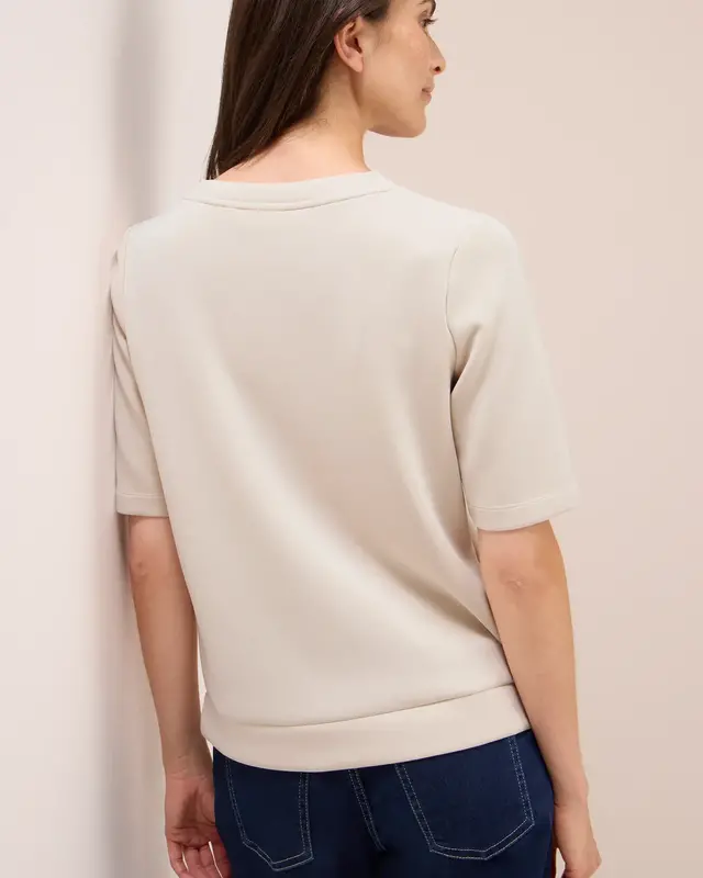 Cecil Soft Cupro Touch Shirt - Oat Milk Beige