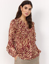 Soyaconcept Chiffon Bluse Valborg 1 - Red Combi