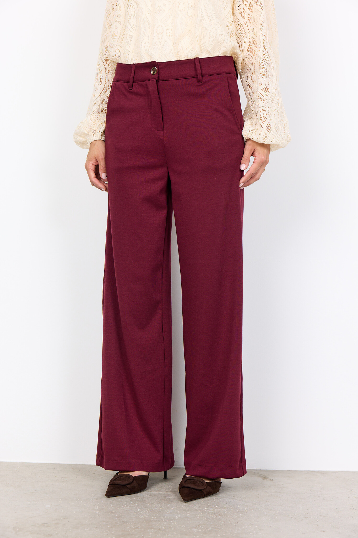 Soyaconcept Pants Daniela 9 - Dark Red | - Cotton Blues