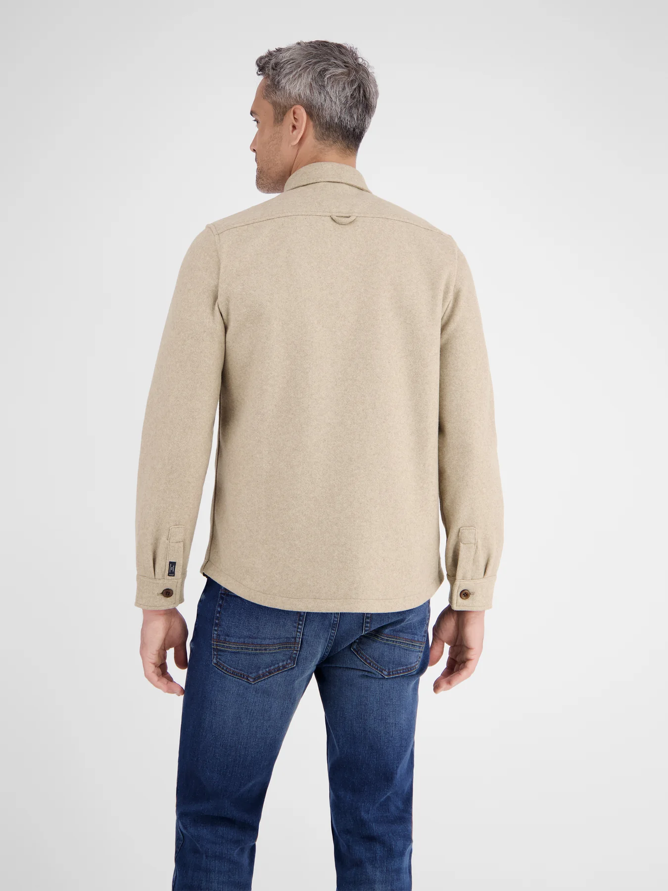 Lerros Wool Look Overshirt - Foam White