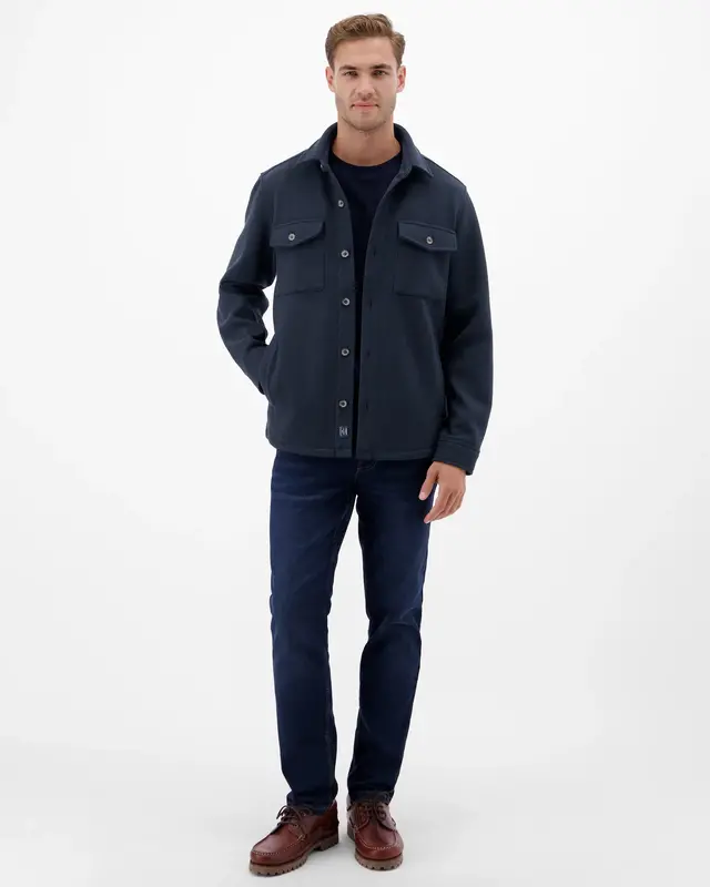 Lerros Overshirt in Wol Look - Classic Navy