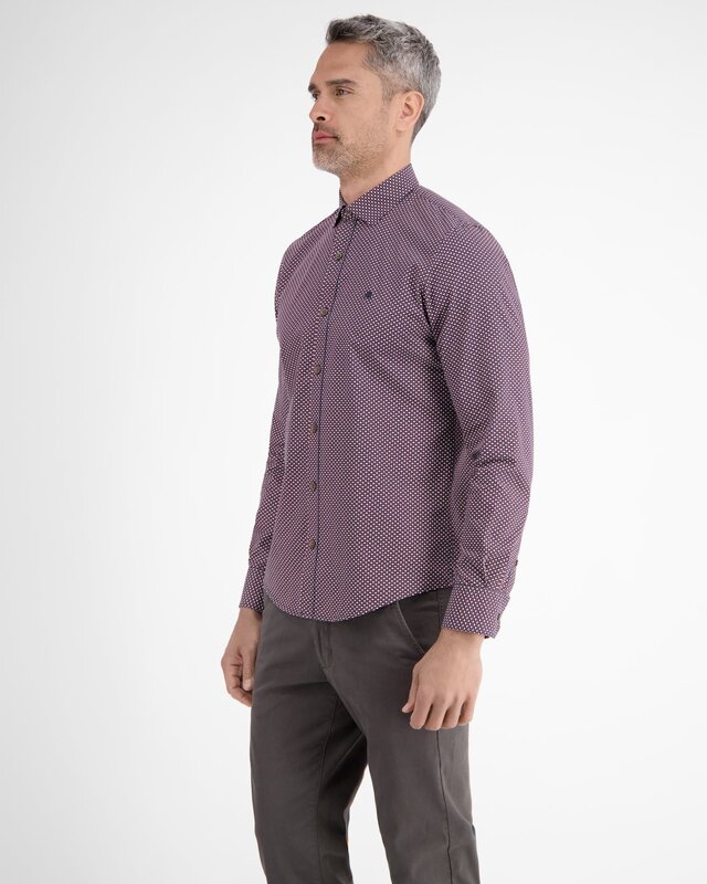 Lerros Print Hemd - Scandinavian Red