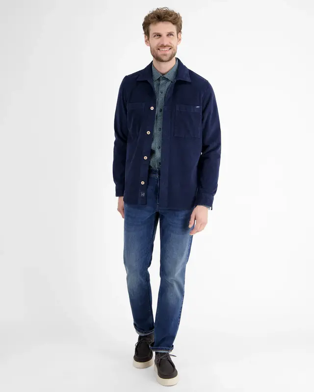 Lerros Overhemd met Print - Fjord Blue