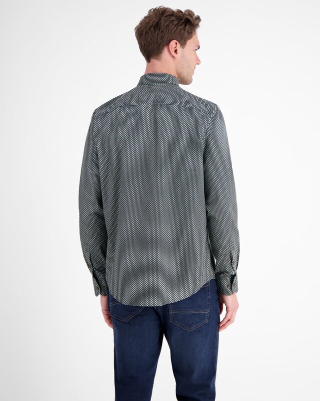 Lerros Overhemd met Print - Light Coffee