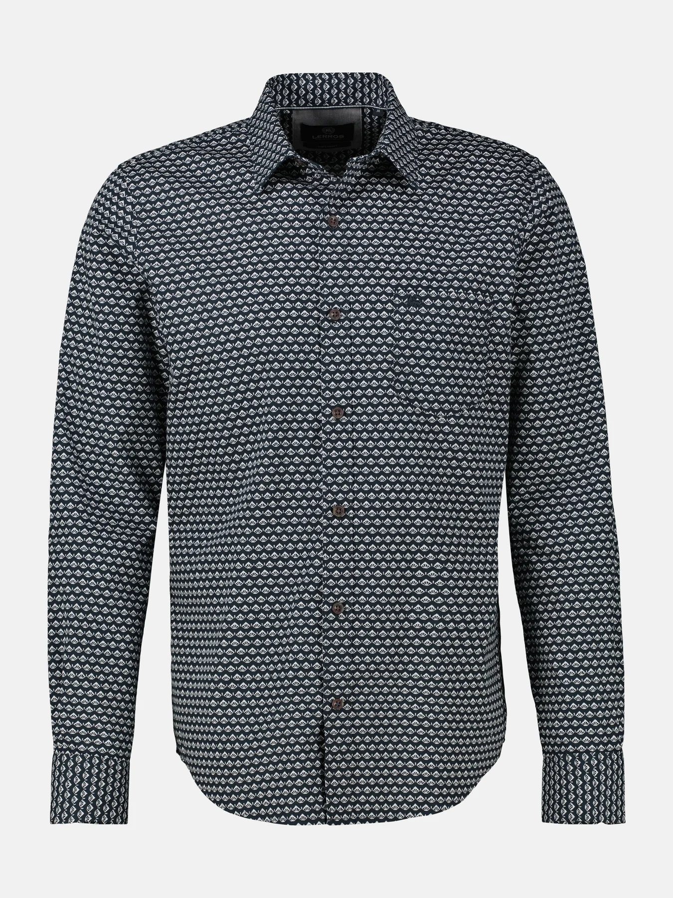Lerros Overhemd met Print - Classic Navy