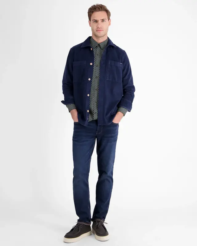 Lerros Print Hemd - Classic Navy