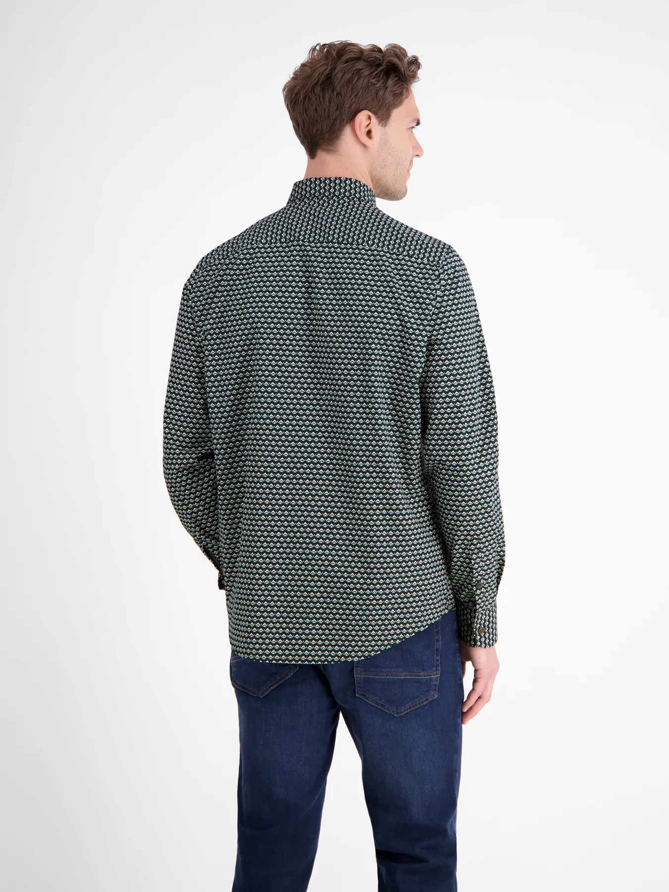 Lerros Overhemd met Print - Classic Navy