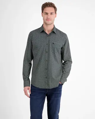 Lerros Overhemd met Print - Classic Navy