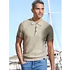 Knitted Poloshirt - Tender Beige Melange