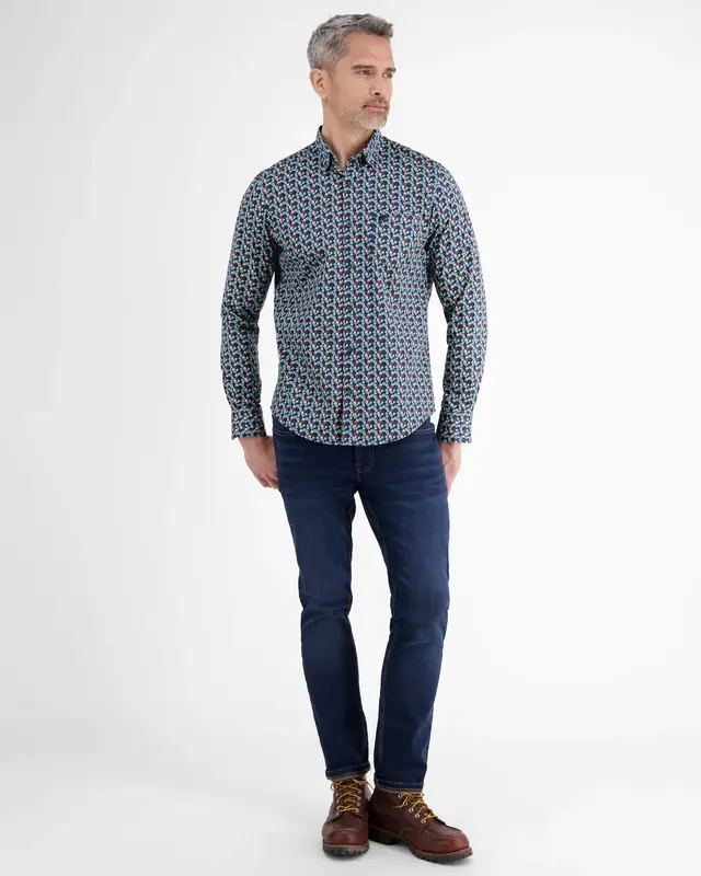 Lerros Print Overhemd - Scandinavian Red