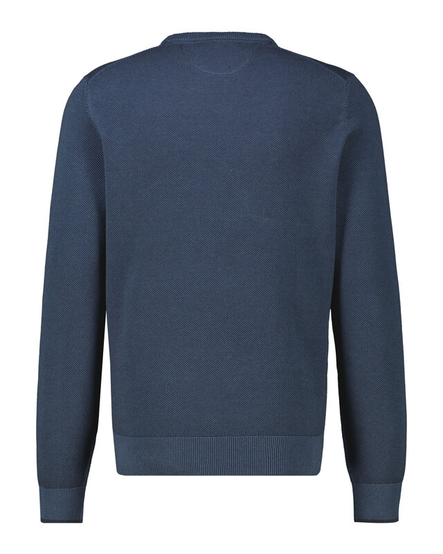 Lerros Trui met Structuur - Classic Navy