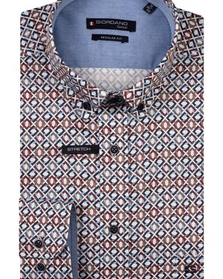 Giordano Satin-Stretch Shirt - Deep Mauve