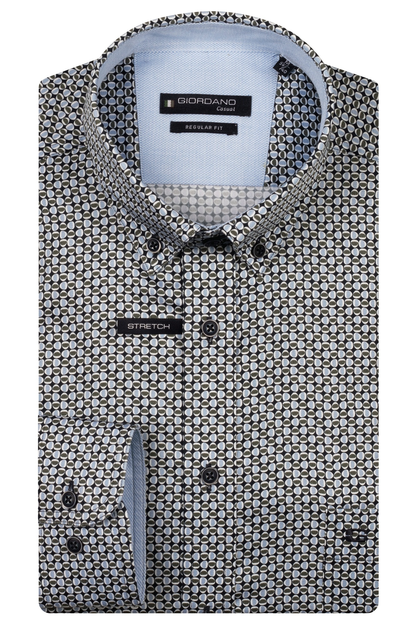 giordano dress shirts Crisp, cool and confident. Upgrade your warm-weather style with the new Performance Oxford Half Sleeve shirts. #GiordanoPakistan #WorldWithoutStrangers #HalfSleeveShirts from armpit to armpit 64 cm back length 86 cm sleeve length measured from armpit 53 cm GIORDANO Men Printed Casual White,