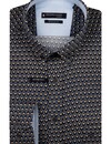 Giordano Satin-Stretch Print Hemd - Navy