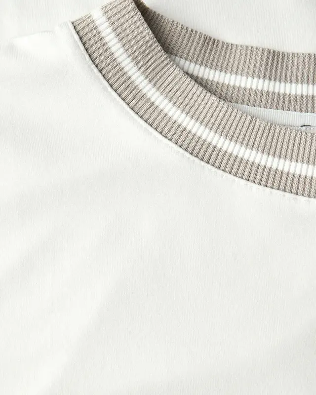 Street One Shirt mit Rippdetail - Off White