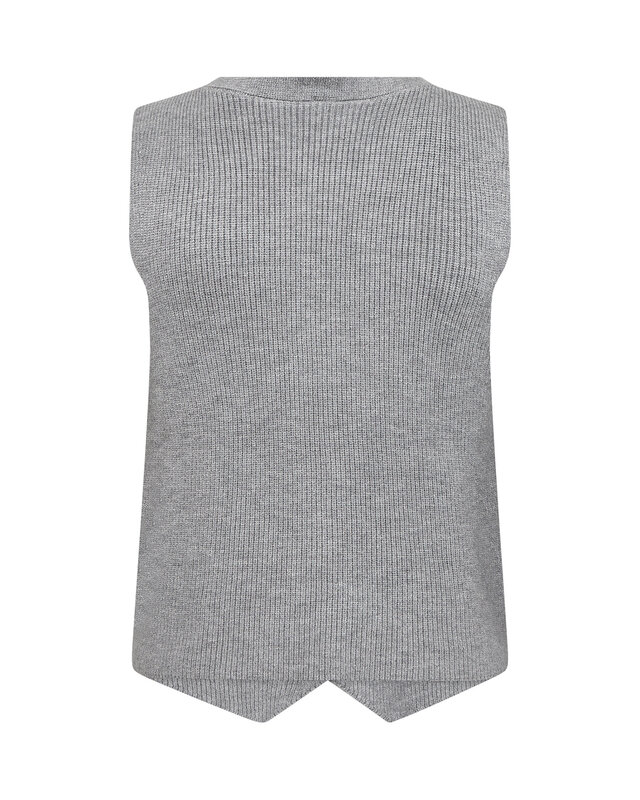 Soyaconcept Knit Waistcoat Kanita 27 - Medium Grey Melange