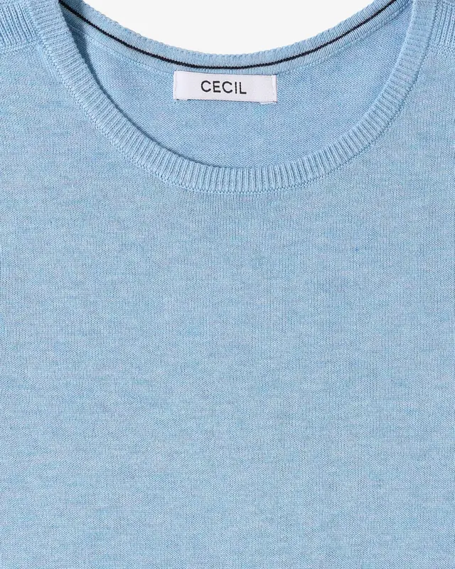 Cecil Basic Trui - Whisper Blue Melange