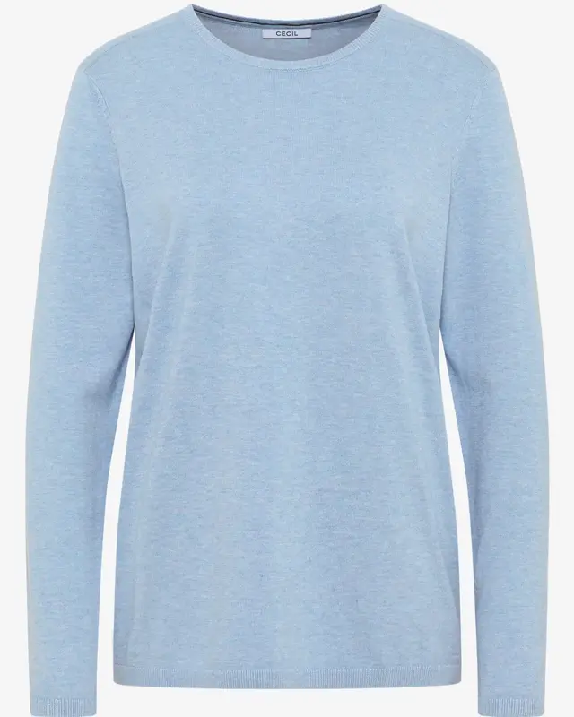 Cecil Basic Pullover - Whisper Blue Melange