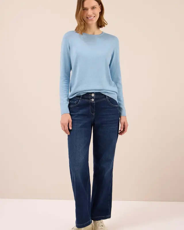 Cecil Basic Pullover - Whisper Blue Melange