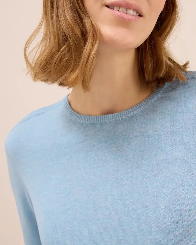 Cecil Basic Pullover - Whisper Blue Melange