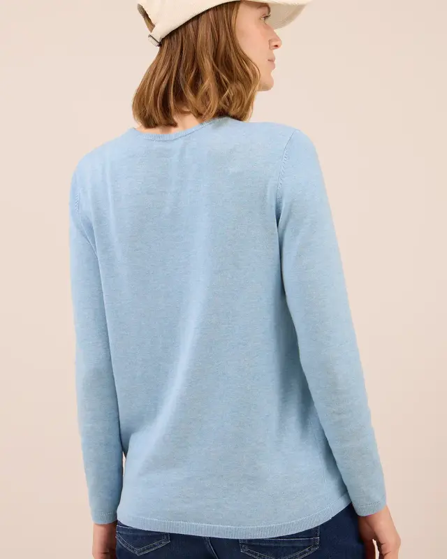 Cecil Basic Trui - Whisper Blue Melange