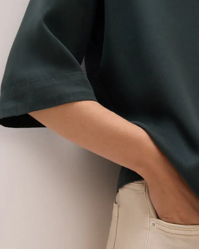 Cecil Lyocell Overhemdblouse - Ink Green