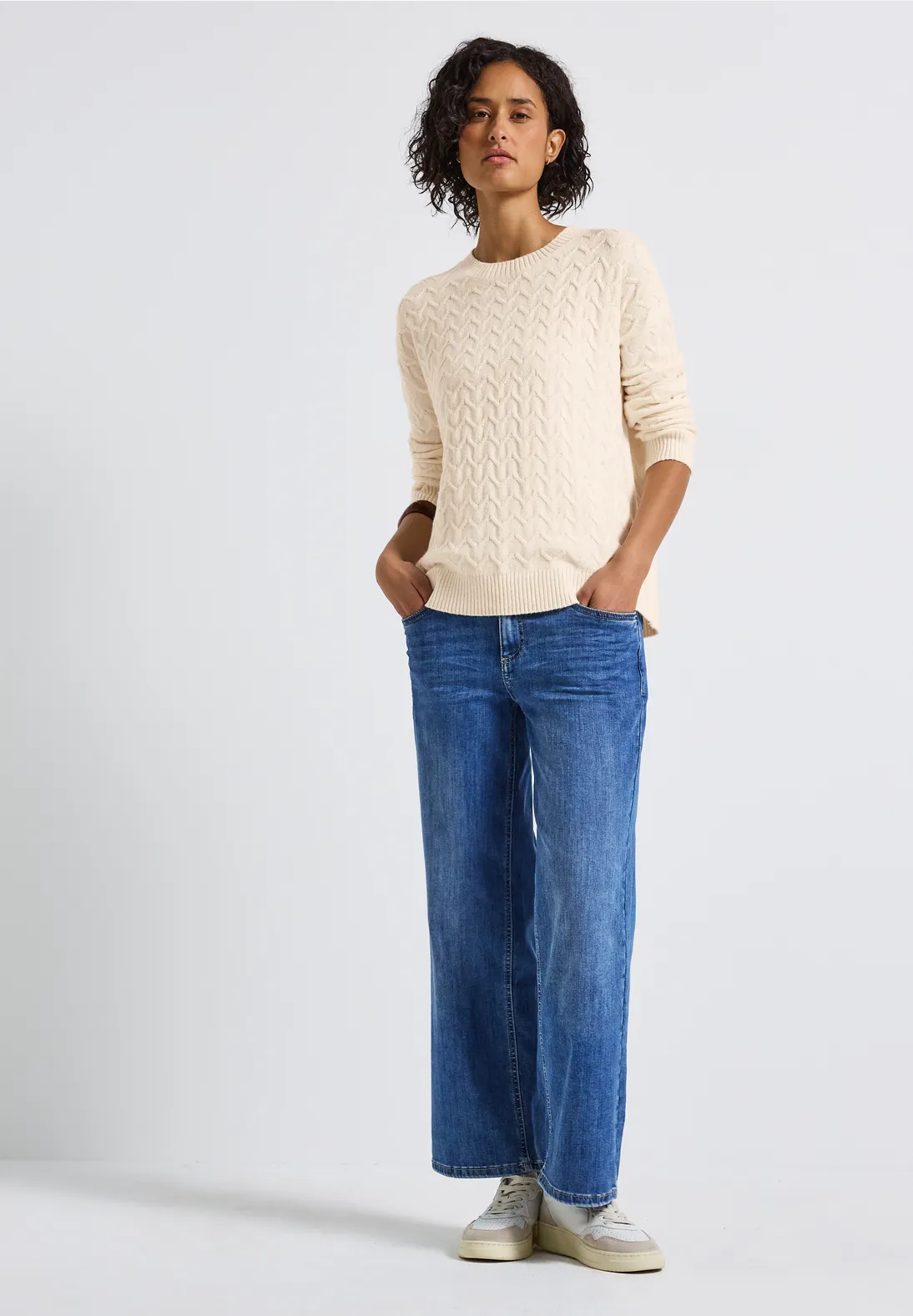 Street One Structured Jumper - Soft Beige