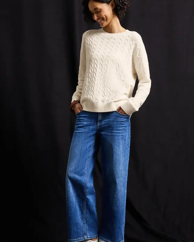 Street One Kuscheliger Strukturpullover - Soft Beige