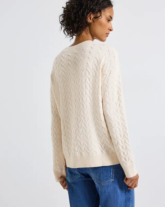 Street One Kuscheliger Strukturpullover - Soft Beige