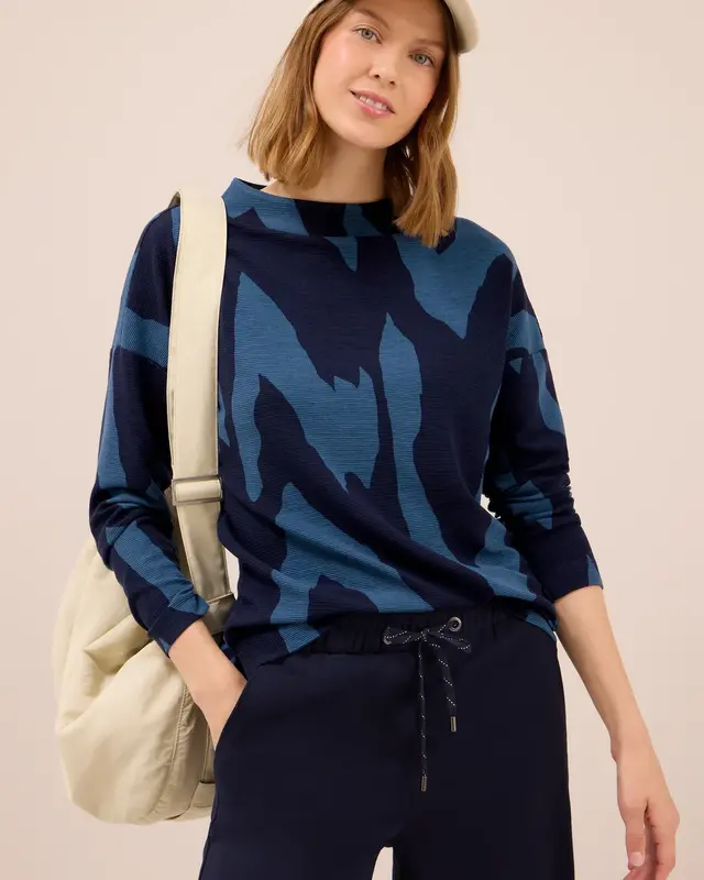 Cecil Ottomaans Shirt - Urban Dark Blue