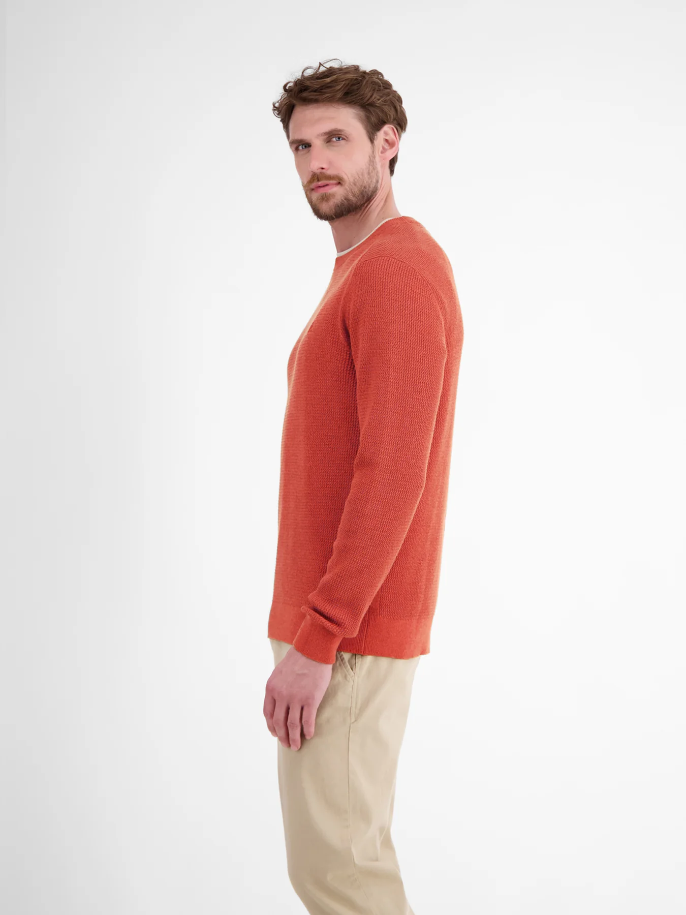 Lerros Pullover mit Struktur - Scandinavian Red