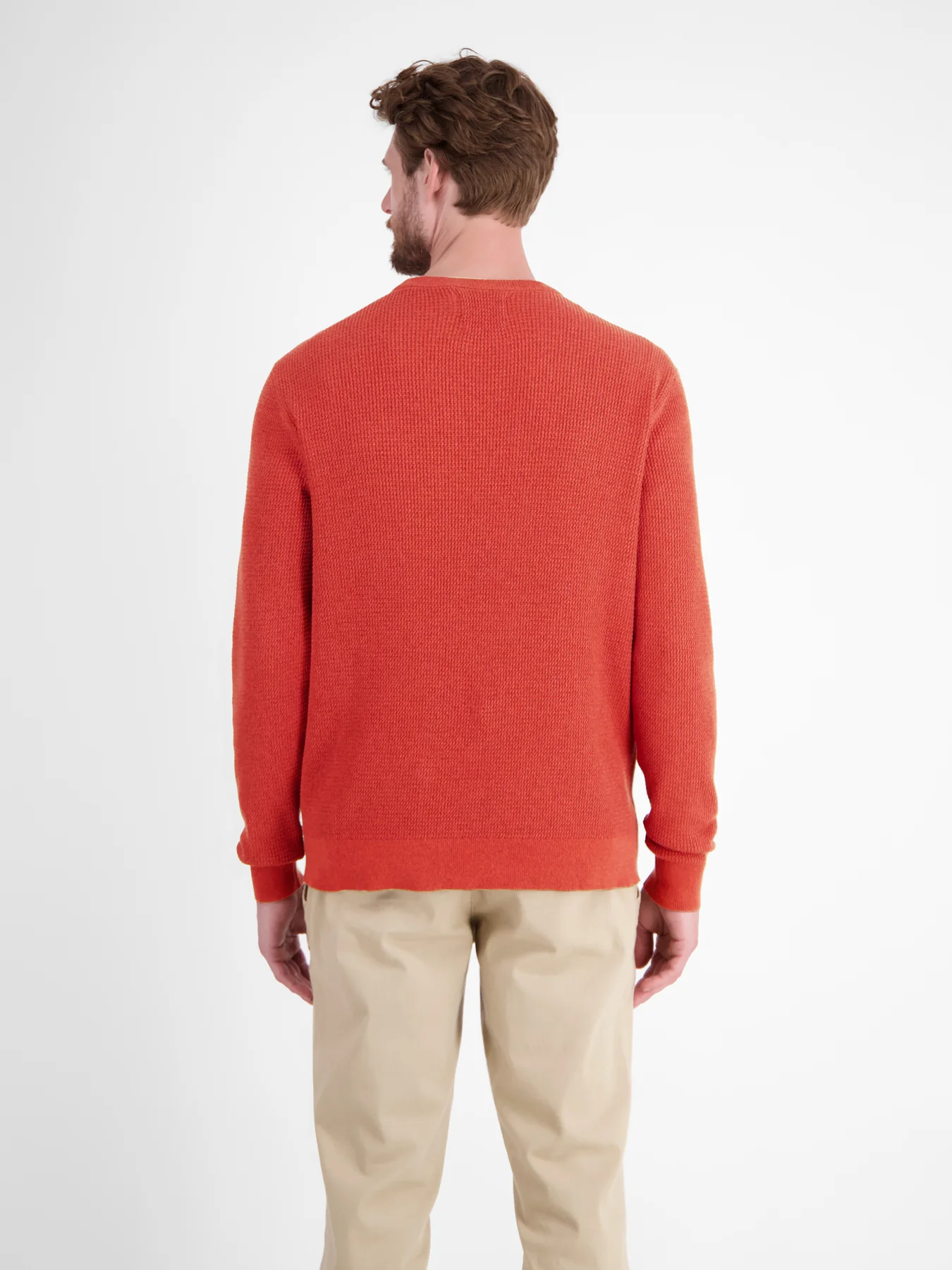 Lerros Trui in Gestructureerde Kwaliteit - Scandinavian Red